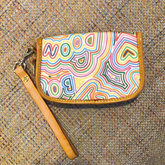 DOONEY BOURKE Crazy Stripes Flap Front Wristlet - Picture 12 of 12